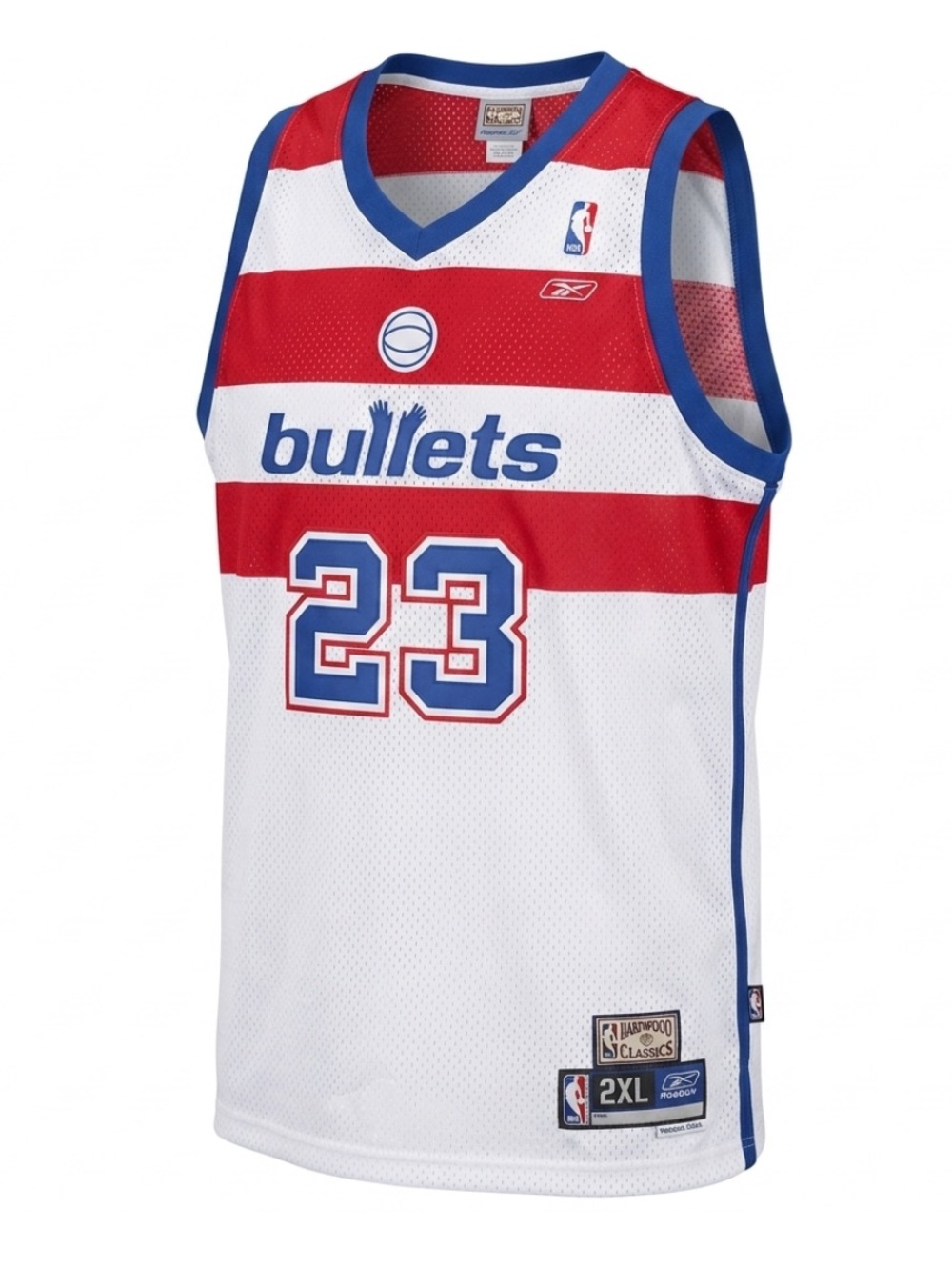 Reebok Jordan #23 Washington Bullets Jersey Hardwood Classics NBA Men 2XL Vtg